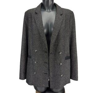 BDG Herringbone Double-Breasted Blazer Jacket Gray Black Women’s M